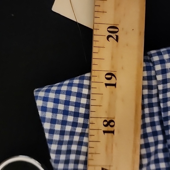 Talbots Perfect skimmers Pedal Pusher Blue checked sz 16W - Picture 8 of 10